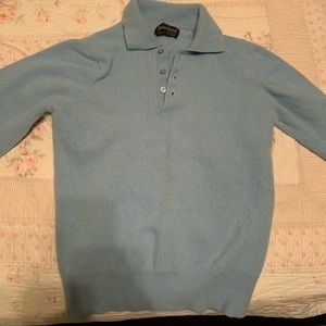 Vintage 100% Cashmere collared sweater. Made in Scotland.